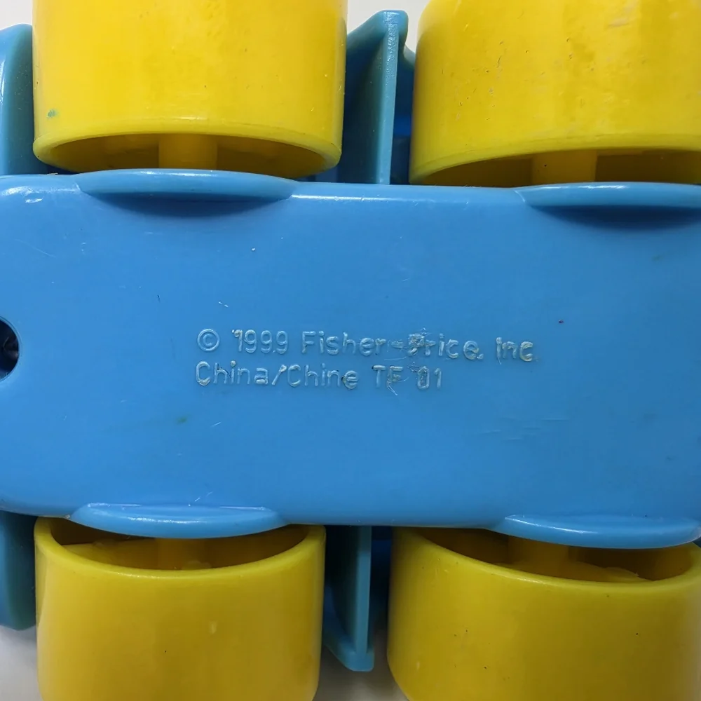Fisher Price McDonald's Blue Truck Eyes Yellow Wheels Vintage Toy Truck
